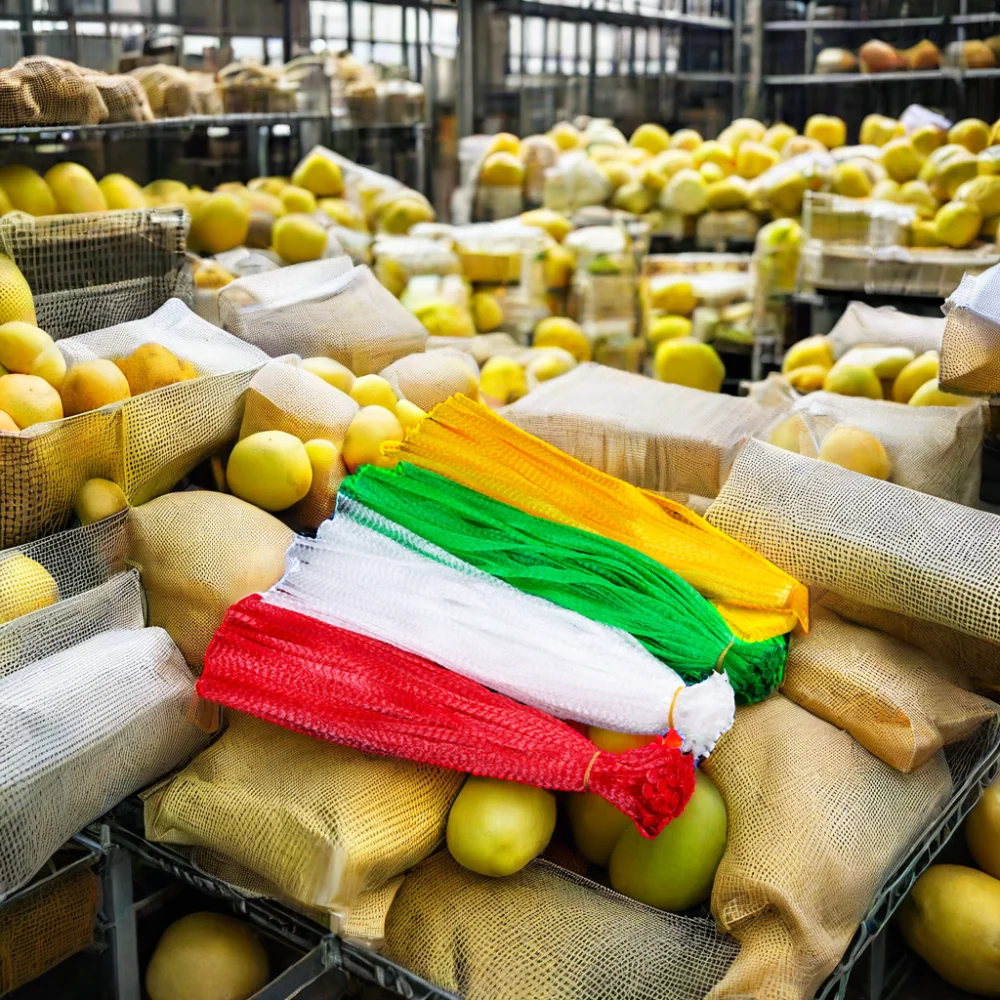 Eco-friendly PP HDPE Small Net Mesh Lemon Potato Fruit Vegetable Packaging Bags Made in China