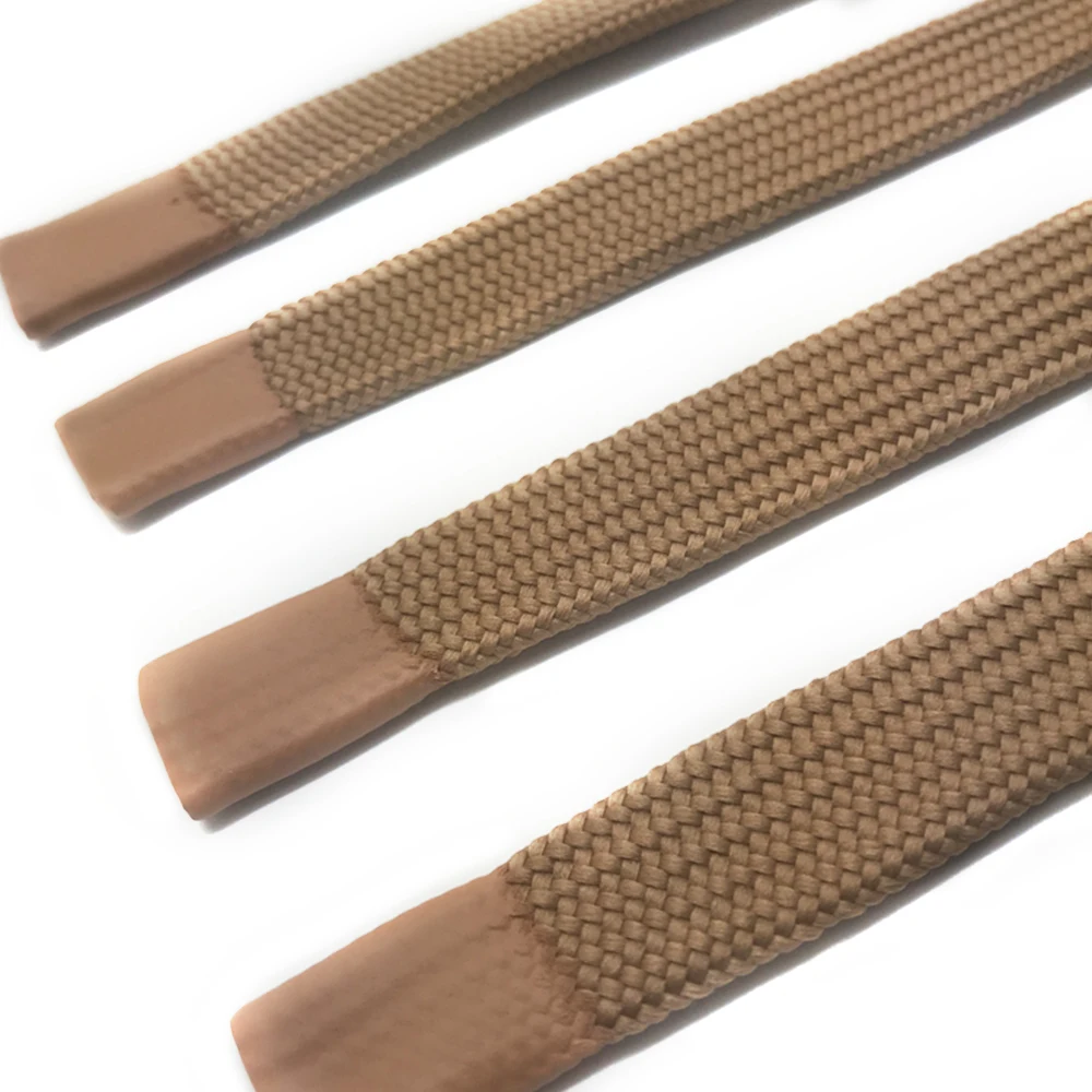 Color Custom High Strength Round Stretch Drawcord Metal Stopper With Rubber Tip