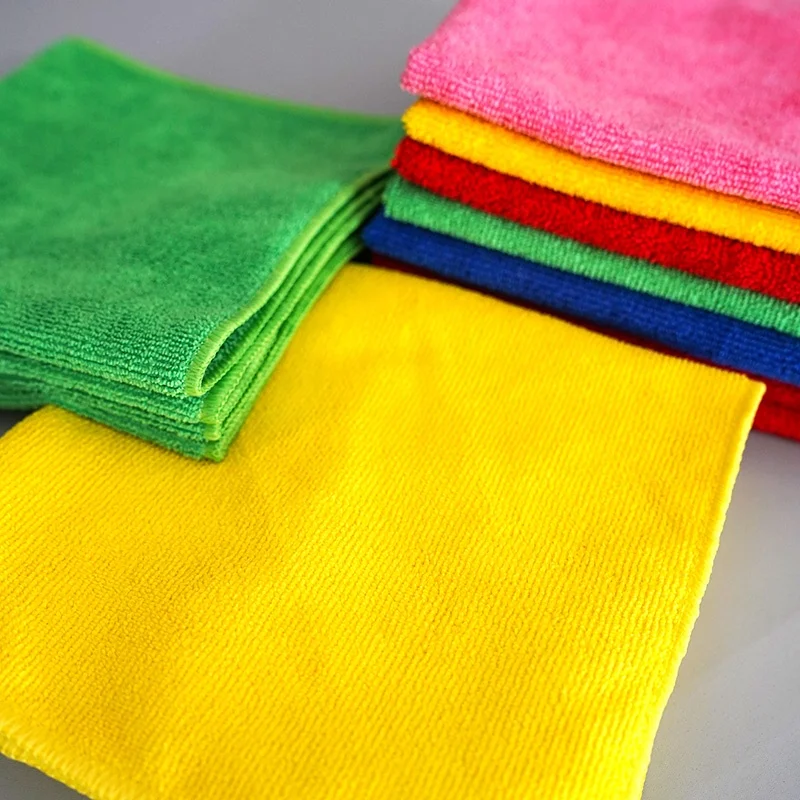 Microfiber Car & Kitchen Cleaning Cloths Warp Knitted Car Towels