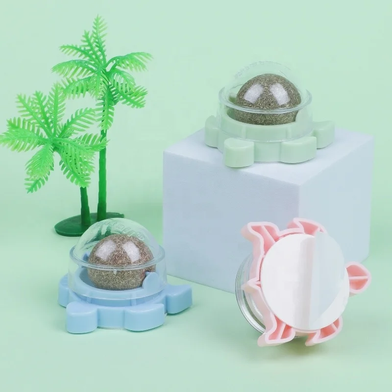 Wholesale Cat Grass Roller Ball Rotated Fun Self-hey Cat Toy Pet Molar Teeth Cleaner Catnip Ball