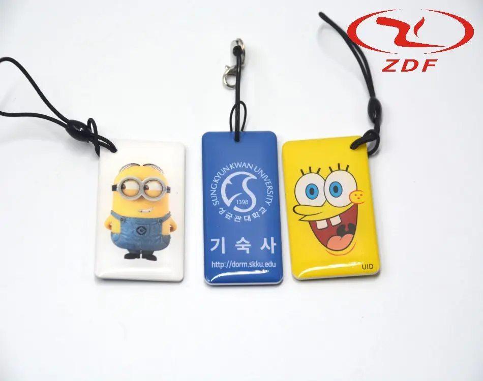 OEM Factory Best Plastic Printing Product High Quality Epoxy Resin Card Keychain Label