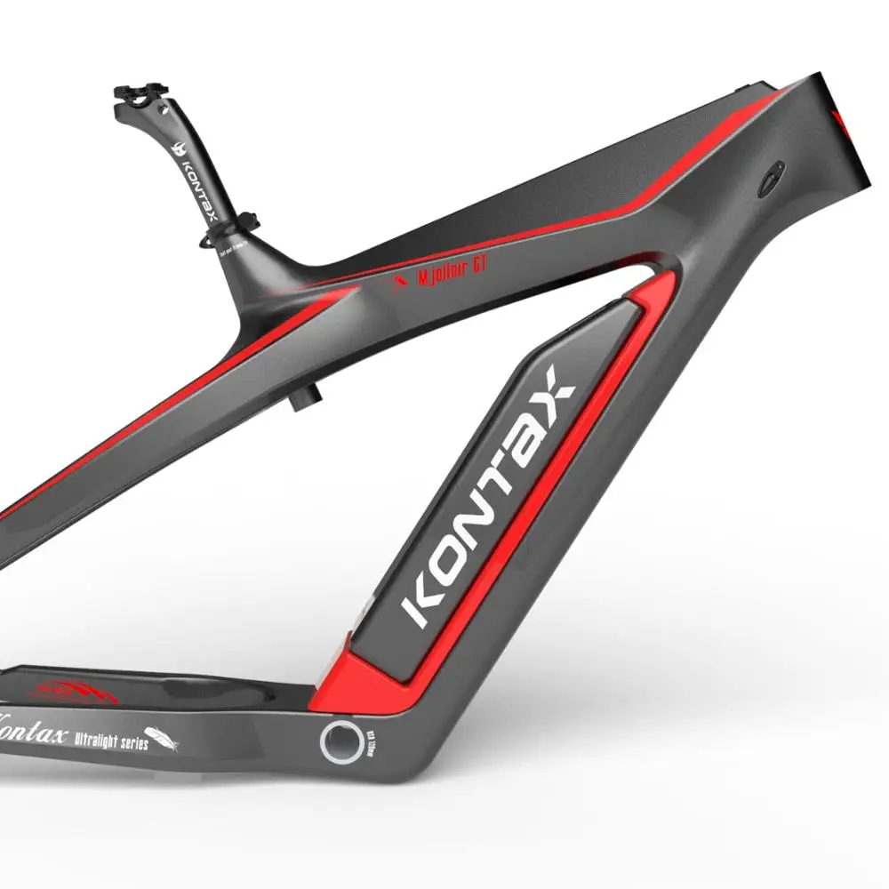 KONTAX Carbon fiber customizable road bike frame Carbon fiber mountain bike frame with Battery box for sale