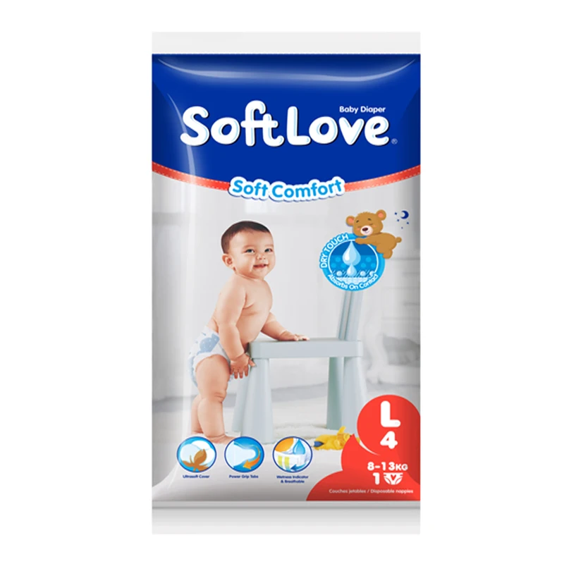 Free Sample Softlove L Size Comfort Care Diaper Waterproof Baby Diaper