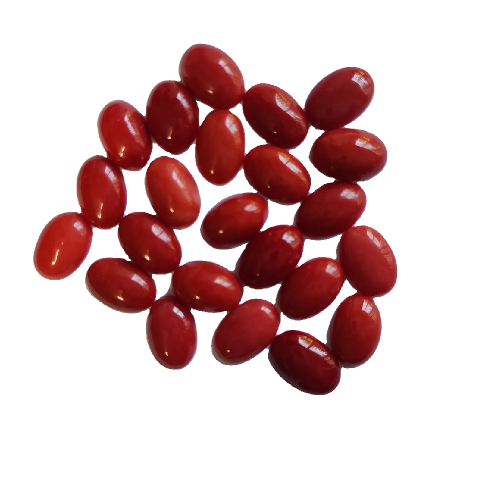 Italian Red coral oval cabochons corallium rubrum available size 5x3 6x4 7x5 8x6 9x7 10x8 12x9 12x10 14x10 16x12 18x13 20x15 mm