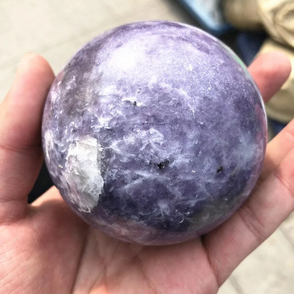 Natural Unicorn Stone Lepidolite Quartz Ball Lepidolite Crystal Sphere For Spiritual