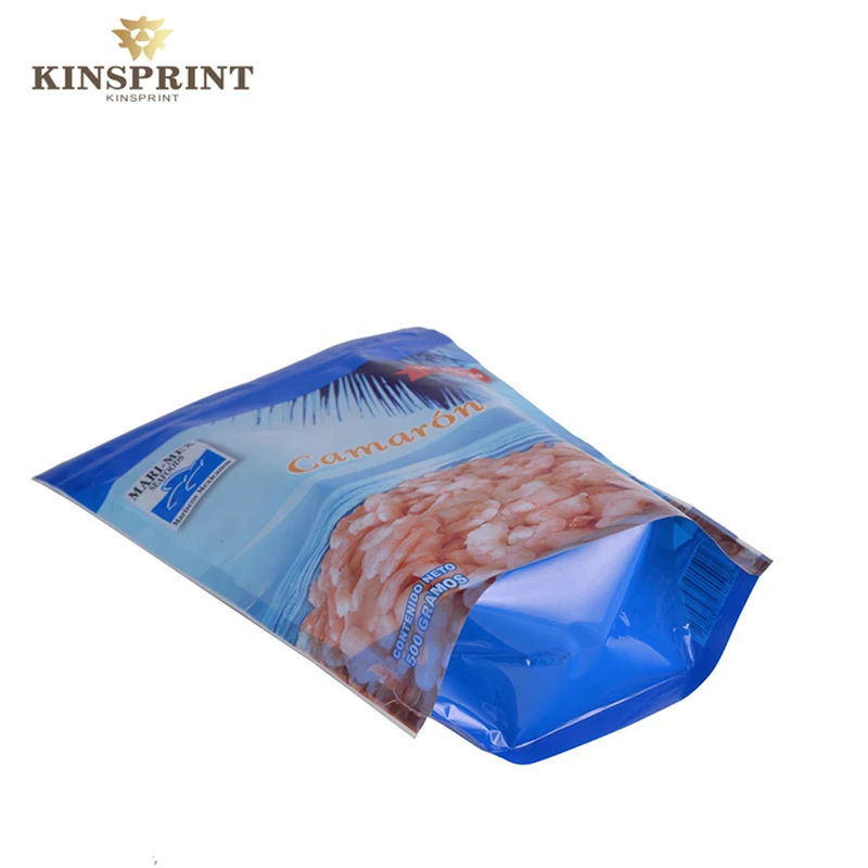 Food Grade Customized Printing Vacuum Storage Frozen Packing Seafood Packaging Bag For Fish Fillet Salted Meat