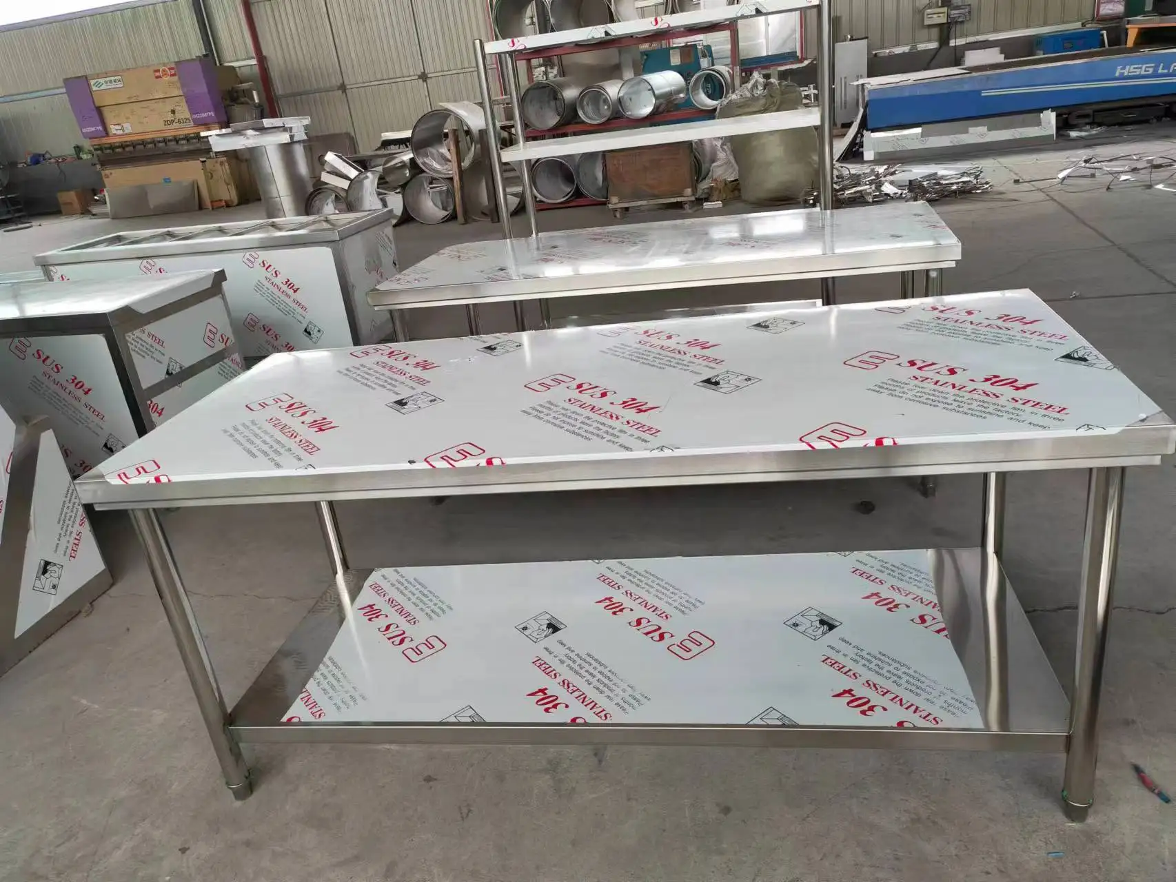 Factory Professional Homemade Stainless Steel Portable Work Table laboratory worktable Commercial Kitchen Worktable for bakeries