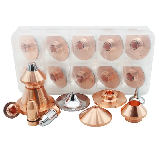 Fiber Laser Cutting Machine Cutting Head Consumables Single Layer Nozzles D28mm D32mm