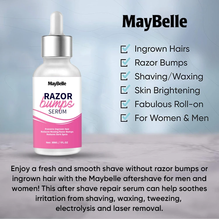 Private Label Razor Bump Serum Ingrown Hair Treatment Use After Shaving Hair Removal For Men and Women