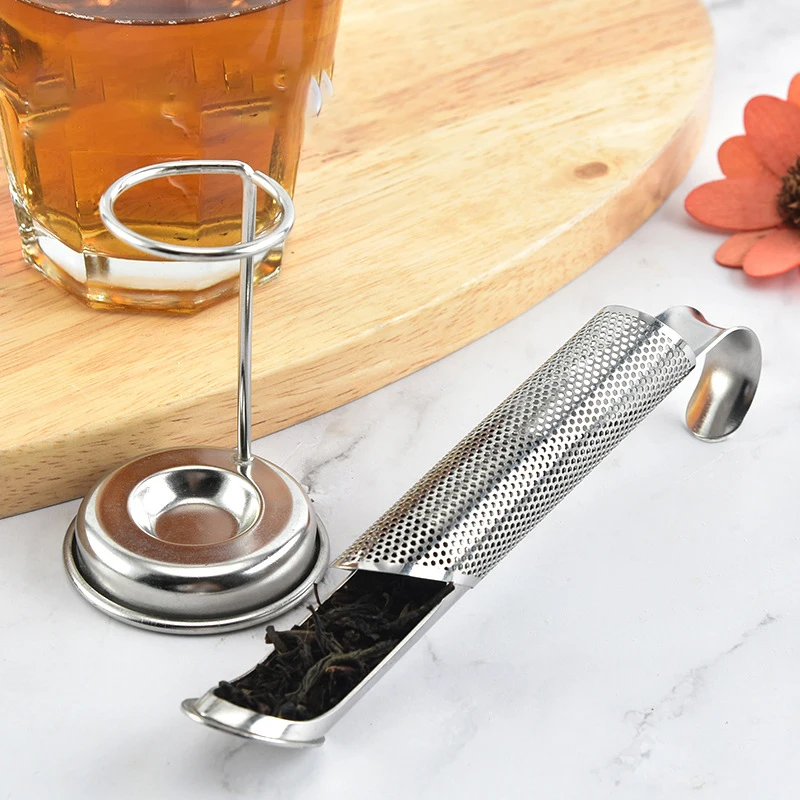 DD2473   Food Grade Fine Mesh Tea Hanging Cup Stainless Steel Filter Stick Pipe Tea Infuser for Loose Tea