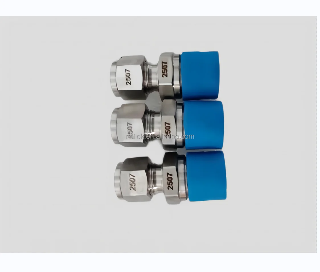 Special Material Alloy Duplex steel 2507 Male Connector Union Gas Fittings Compression High Pressure Uion Tee Connector