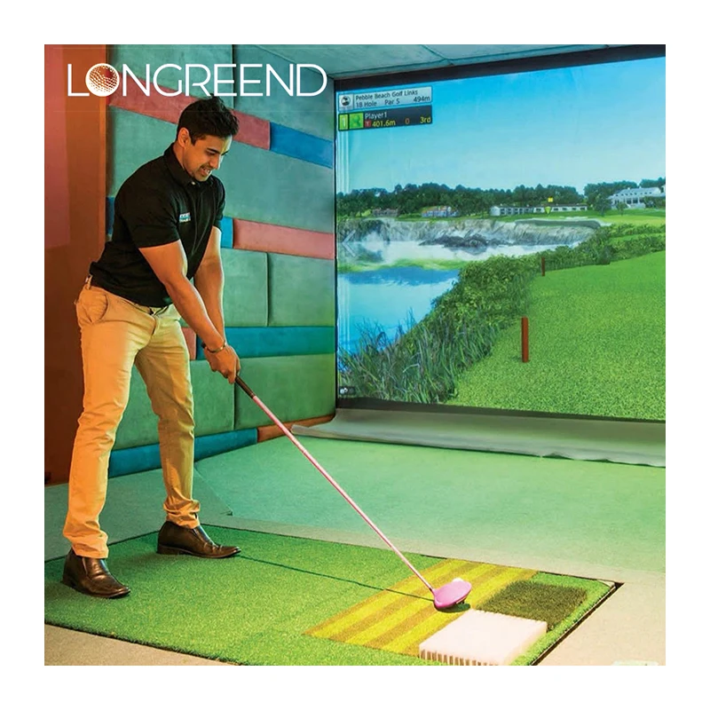 LONGREEND Villa dedicated private golf driving range Luxury ring-curtain golf 18-hole golf simulator