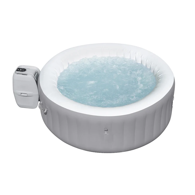 Bestway 60037 1.70m X 66cm St.Lucia AirJet 3 Grey Round Outdoor Portable Inflatable Swim Message Spa Pools Hot Tubs