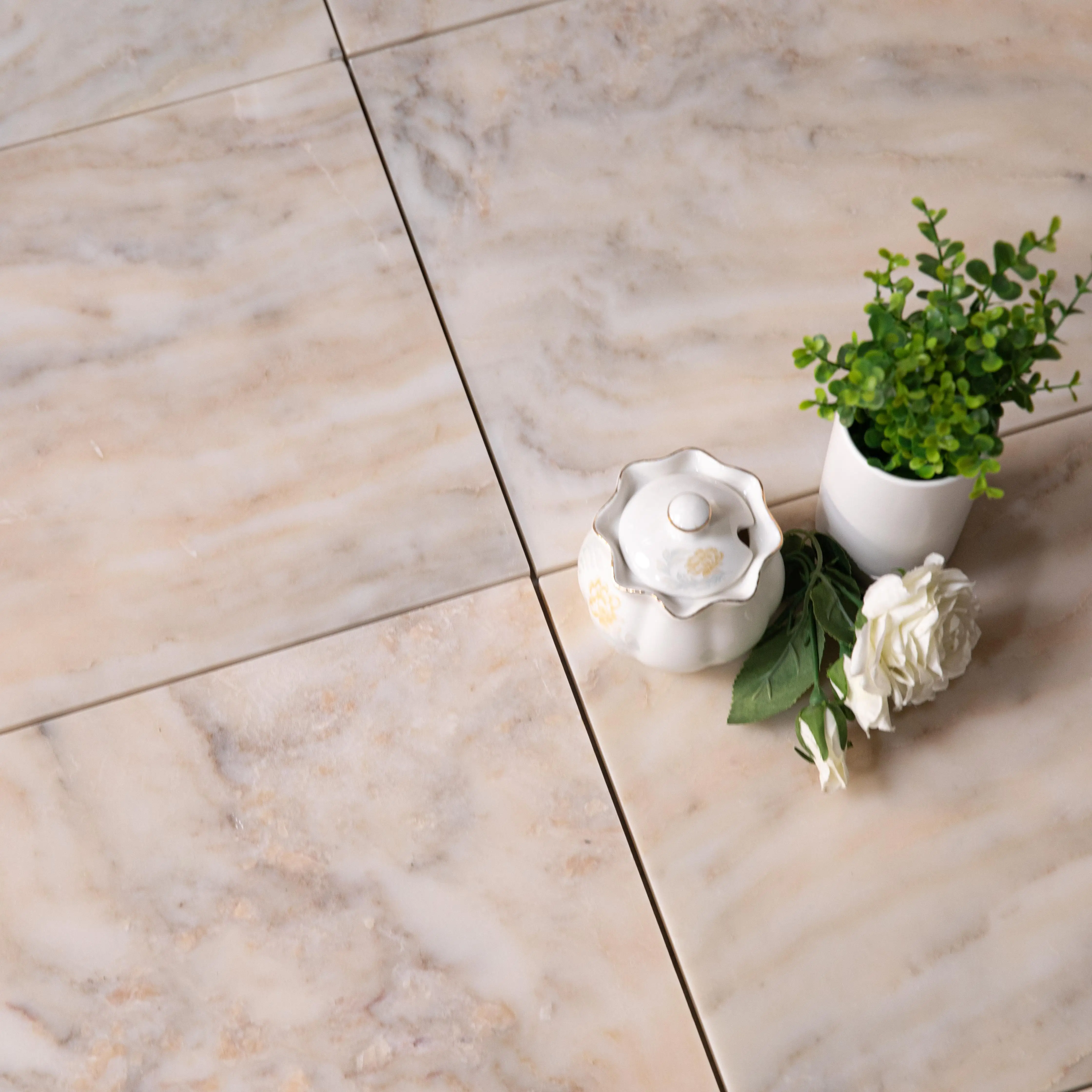 Centurymosaic Natural Stone Rosa Aurum Cross Cut Marble Tiles for Interior Wall and Flooring Wholesale