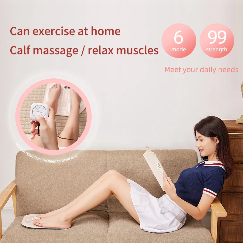 Wholesale Portable EMS Tens Vibrating Kneading Leg Shiatsu Massage Pad Vibrator Device EMS Foot Massager