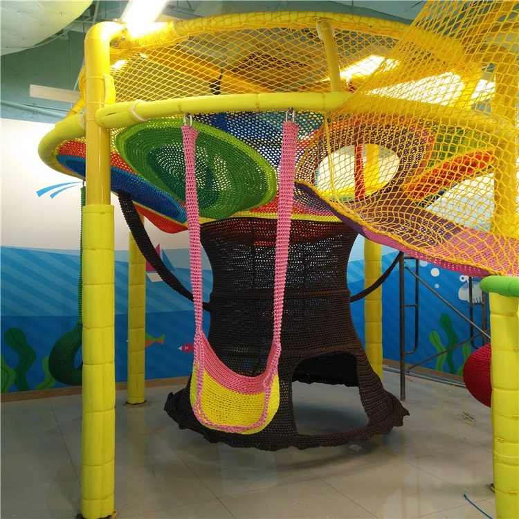 
Equipment Kids Exercise Crochet Rainbow Climbing Nets Indoor Playground Tree 