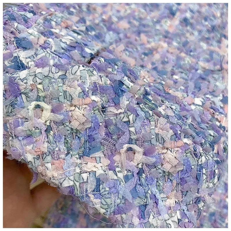 Fantasy Purple Non-Woven Cotton Fabric Tweed Jacket Skirt Background Cloth Clothing Vest Fabric