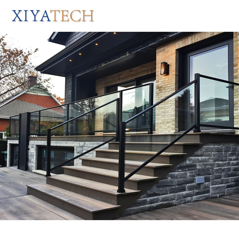 XIYATECH баластрады из нержавеющей стали стекло 12 мм бескаркасные стеклянные перила