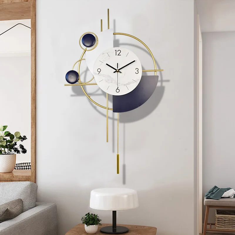 
Nordic swing wall clock living room creative trend clock household fashion modern contracted wall watch 