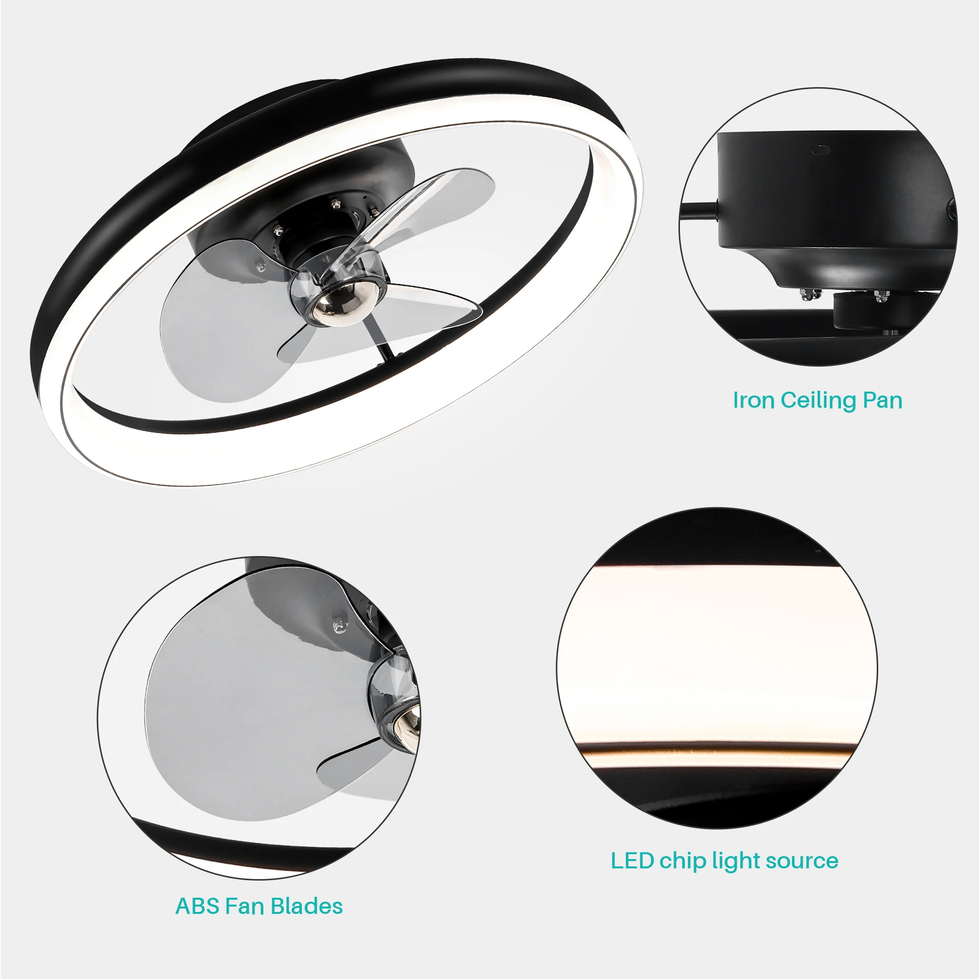 110v NEW Ceiling Fan Fans with Lights Remote Control Bedroom Decor Lamp Silent Modern Ceiling Fan Light