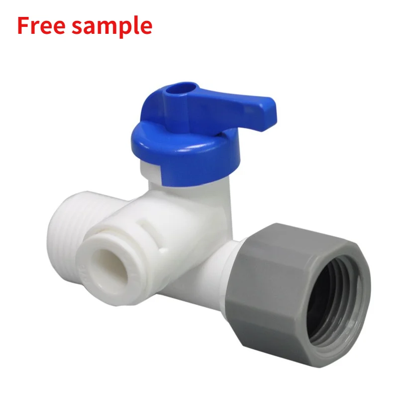 
 RO фильтр часть пластиковый быстрый соединитель 1/2 до 3/8 OD труба Трехходовой воды адаптер шаровой клапан  