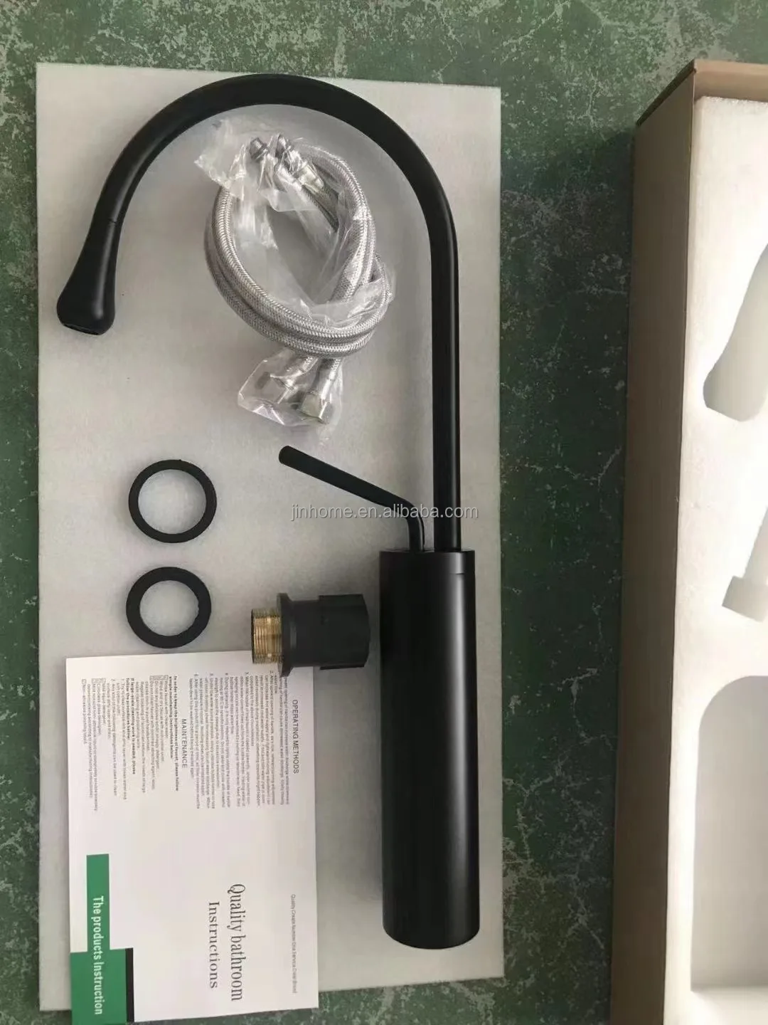 Black High Quality Bathroom & Kitchen Hot Cold Water Basin Mixer Taps 304 Stainless Steel Sinks Faucet