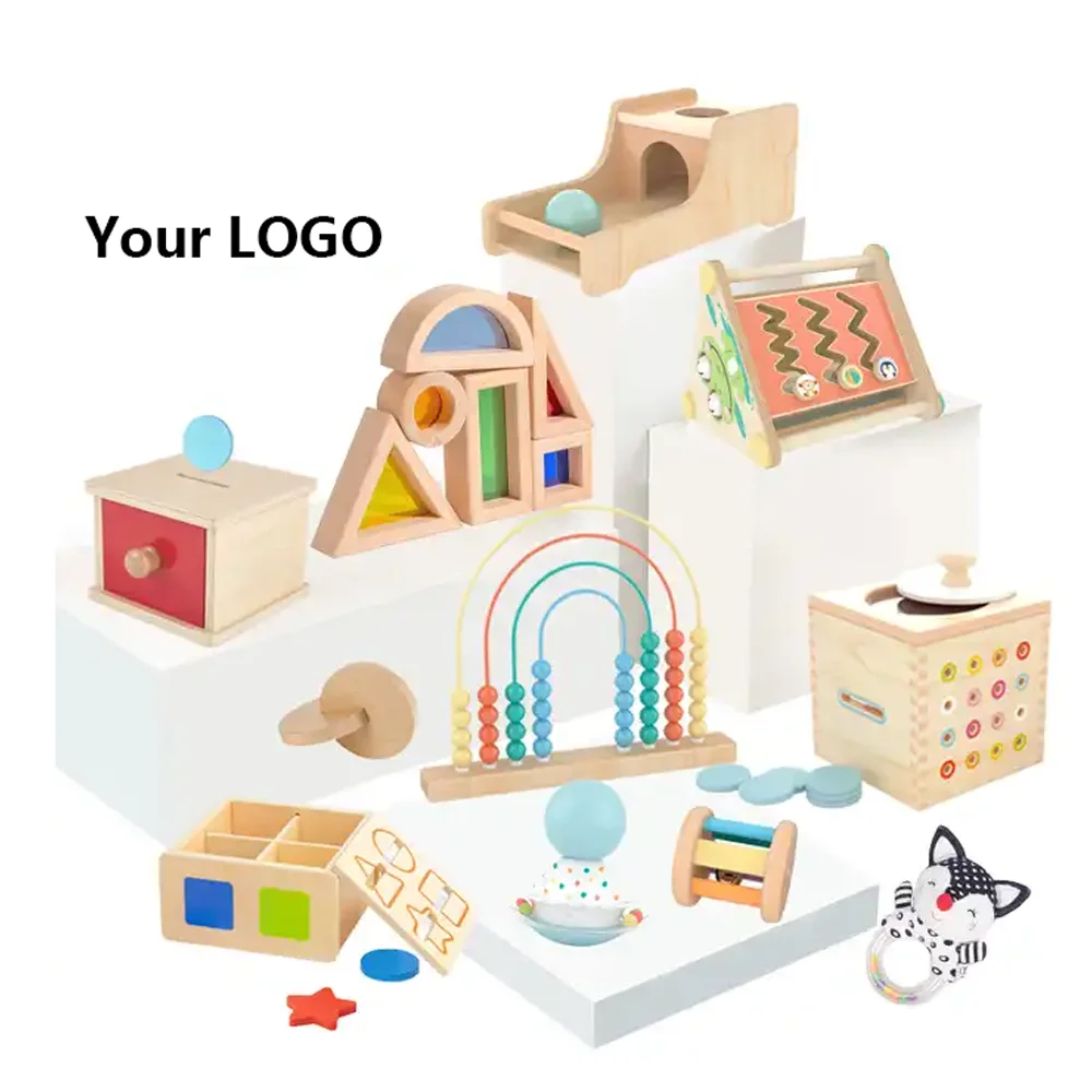 Montessori MATL Wooden Sensory Coin Box Drawer Game Educational Preschool Training Drum Infant Baby Materials Teaching Aids Toys