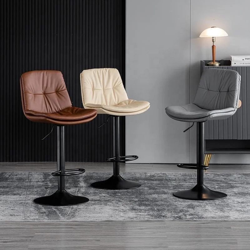 Nordic bar Chair Home Modern Simple Back Light Luxury bar Chair Can Be Raised and Lowered Rotary bar Chair