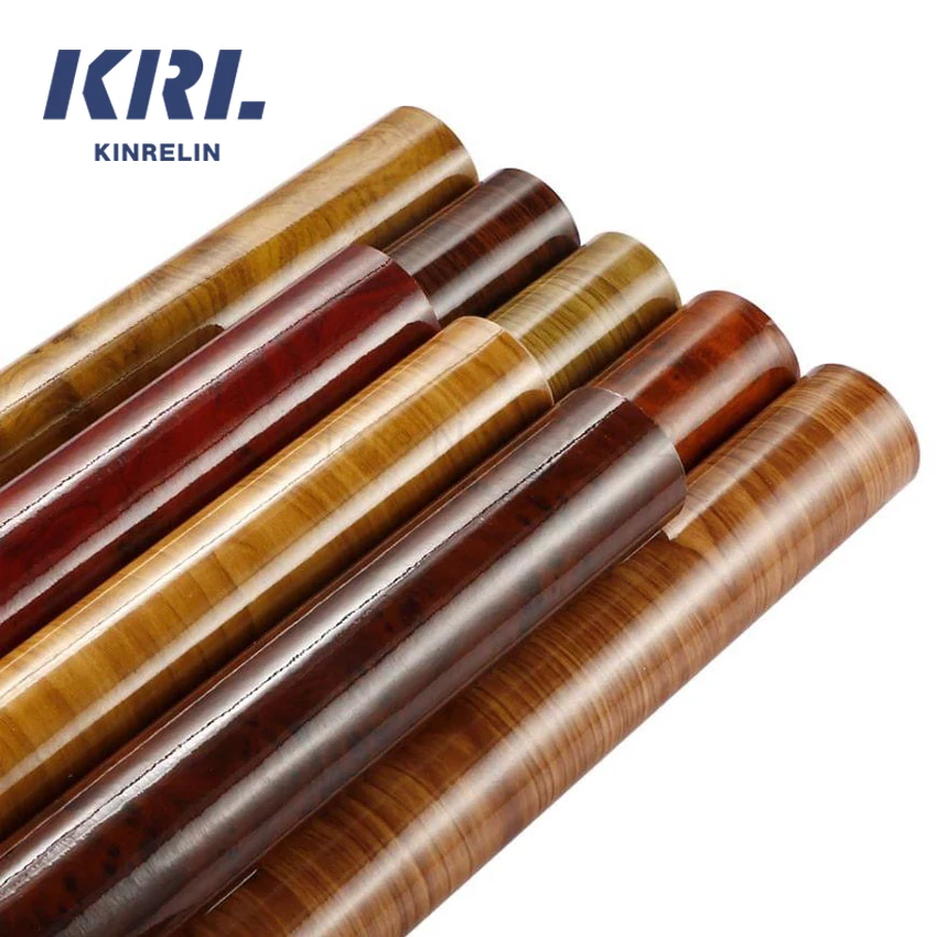 Removable Textured Wood Grain Vinyl Sticker Wallpaper PVC Layering Furniture Wrap Floor Film