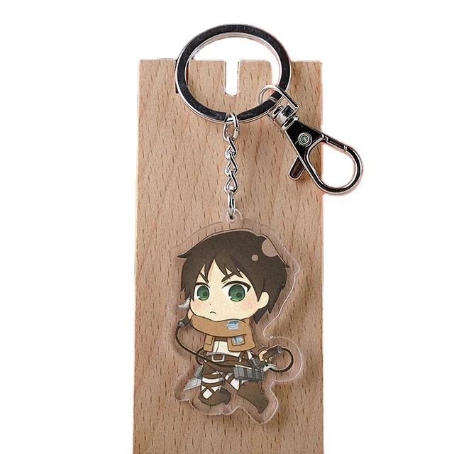 Anime Attack on Titan Q Version Acrylic Keychain Cartoon Printed Anime Figures Pendant Key Chain Cosplay Jewelry Friends Gift