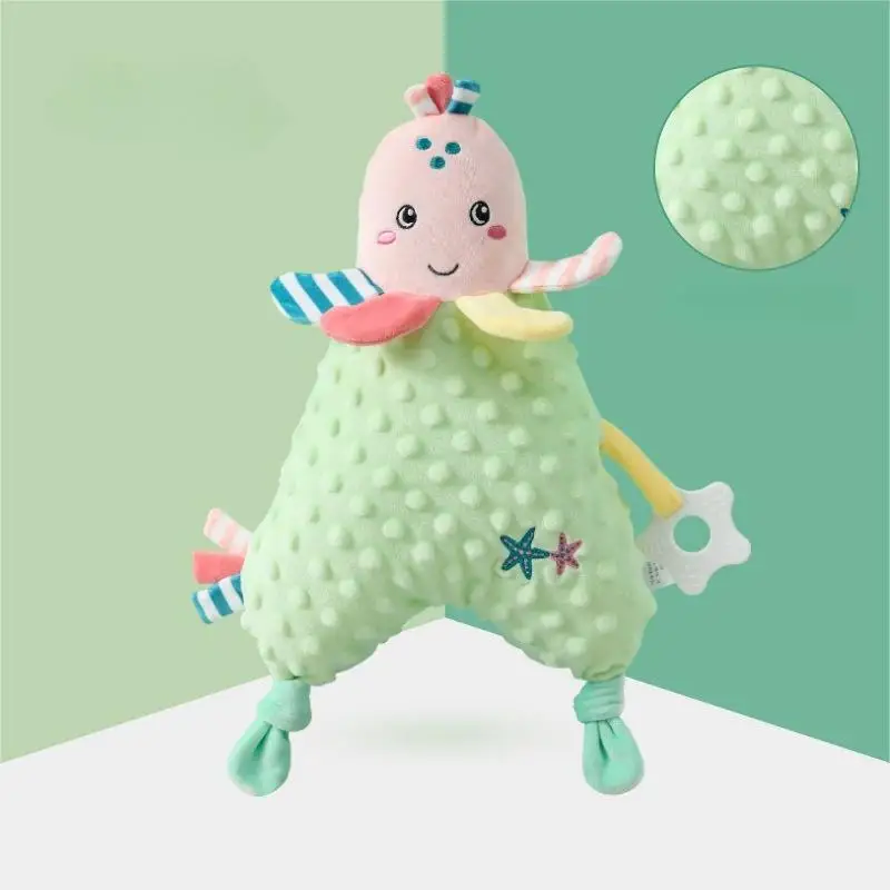 Hot sale 2023 baby comforter toy knitted baby comforter toy baby plush animal toy