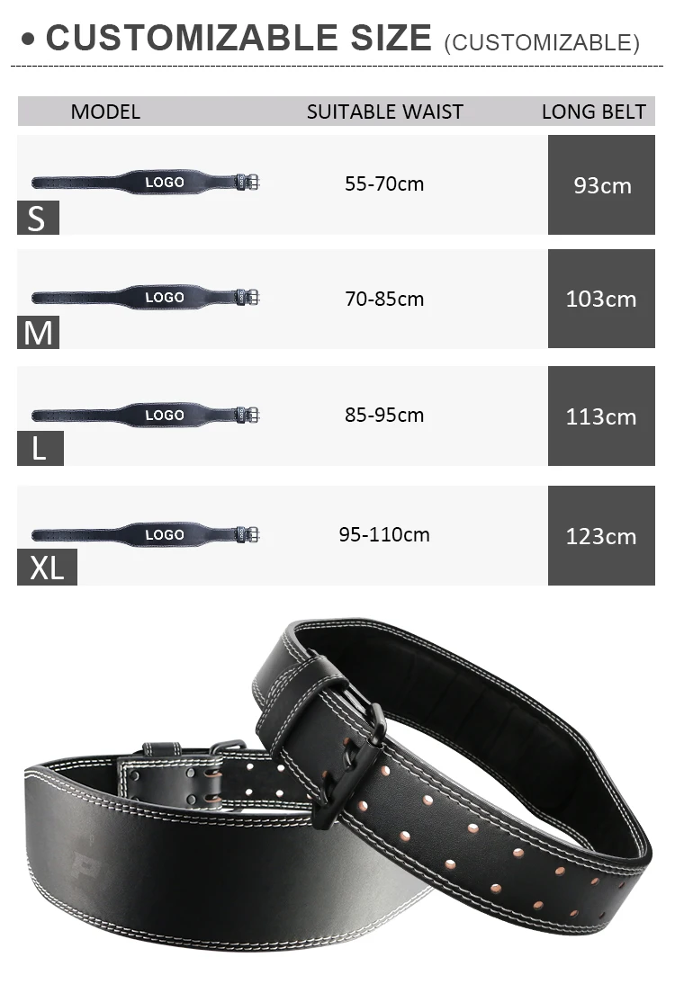 Custom Logo Back Support Gym Belt Unisex Fitness Safety Weightlifting Leather Belt Powerlifting Lever Gym Belt For Men