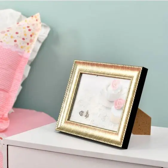 customized size Newborn Baby Keepsake Handprint And Footprint Gold  Photo Frame Kit With Clay