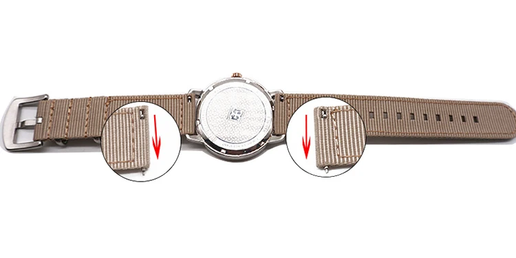 Quick Change 20 22 mm Bond Striped Watch Strap for Army Sport Watch Nylon Watchband Strap  For James Bond Watch