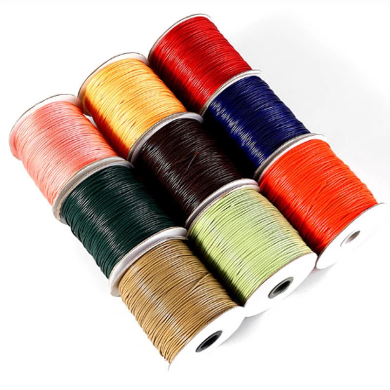 1.0mm  thick Waxed Cotton Cord String Strap Necklace Rope For Jewelry Making For diy Bracelet Thread