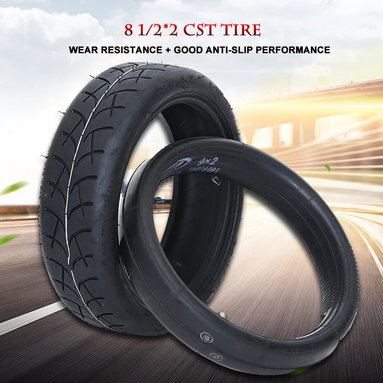 CST 8 1/2*2 Tires for 8.5 inch Xiaomi M365 Pro Scooter with 9*2 Inner Tube/Pneumatic Rubber Replacement Tyre Spare 8.5 inch Tyre