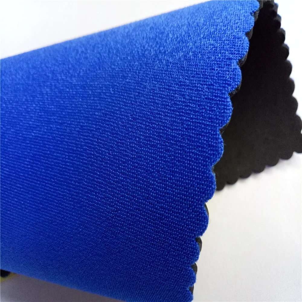 Factory Direct 3mm SBR Laminate Blue Nylon Loop Material High Performance Rubber Sheet Fabric Terry Neoprene Fabric