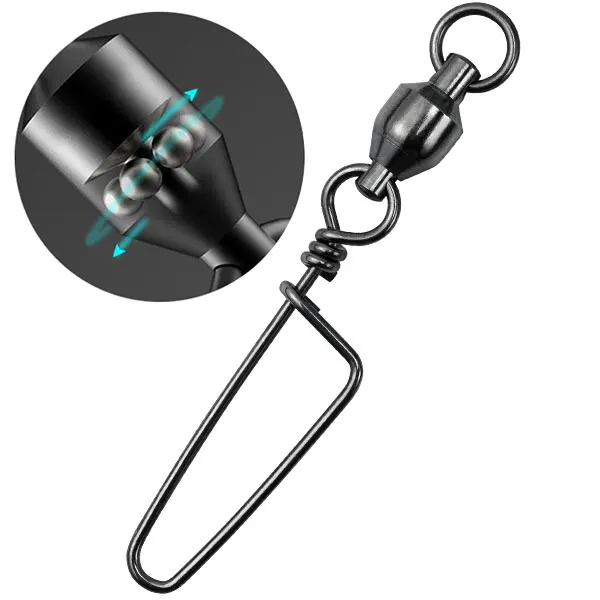 TOPIND Wholesale Black Nickel Ball Bearing Swivel with Coastlock Snap