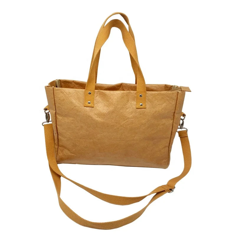 New brown DuPont Eco Beach Travel washable shopping bag and Tyvek paper Tote bag