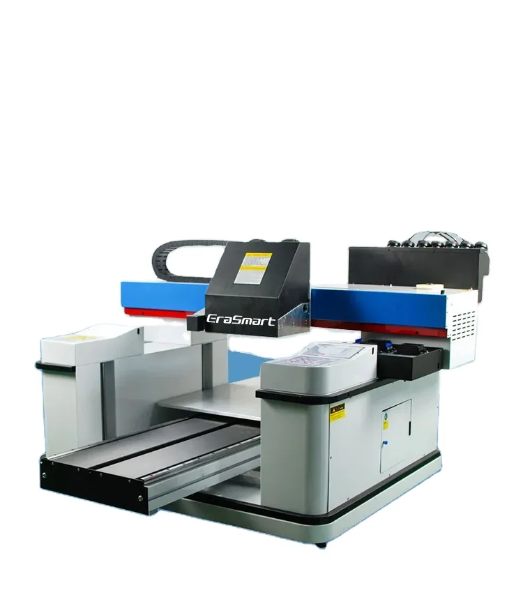 Erasmart 6090 uv printer double or three xp600 uv printer LED lamp rotary flatbed printing  phone case acrylic metal machine