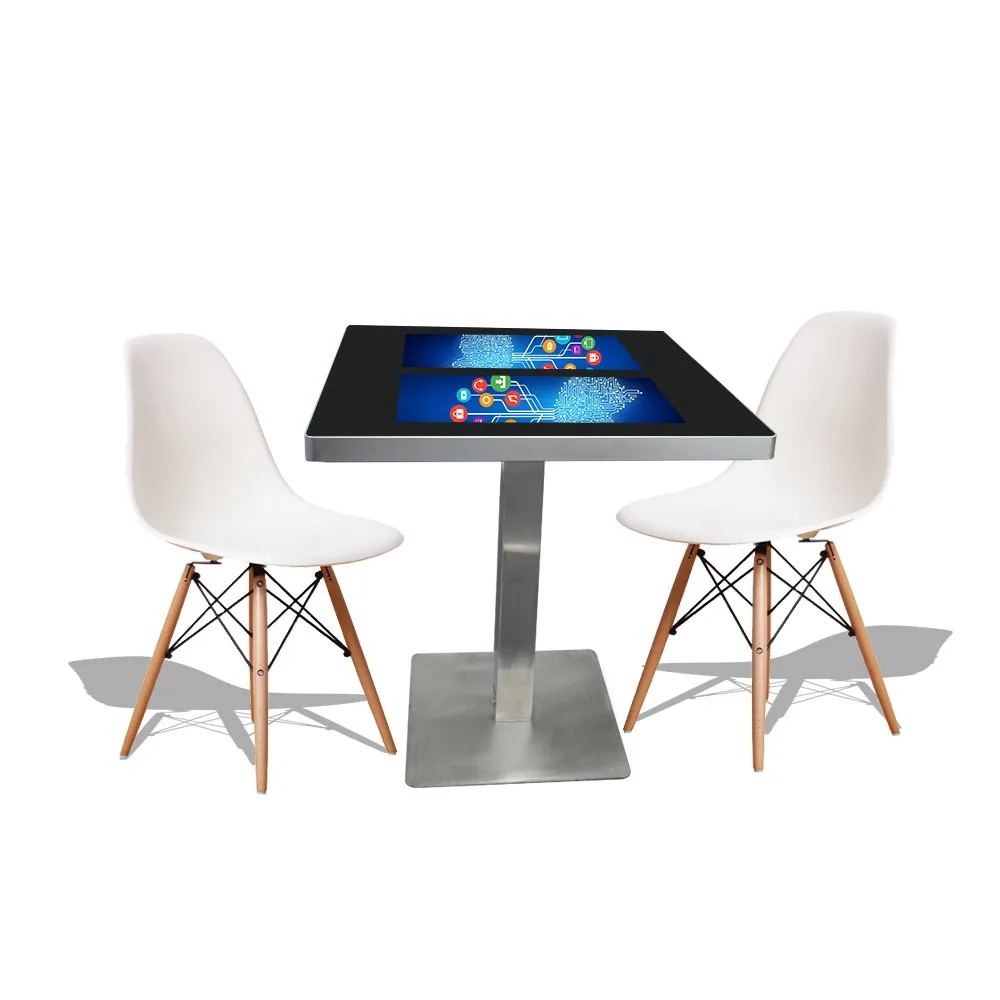 21.5 inch waterproof android restaurant smart coffee table with wireless charging