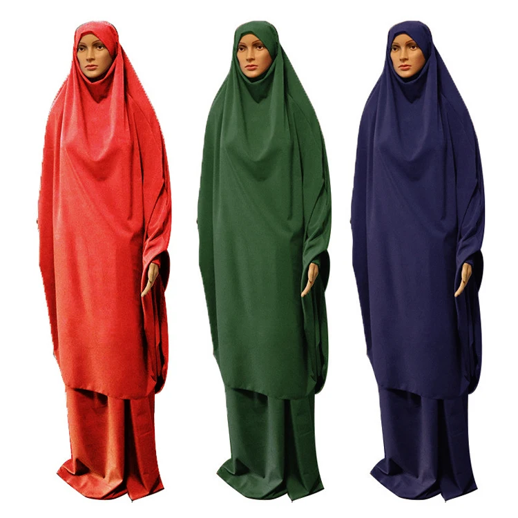 
MXCHAN SJH2403 two-piece overhead jilbab highly elastic model abayas from dubai women 2021 muslim dress khimar jilbab 