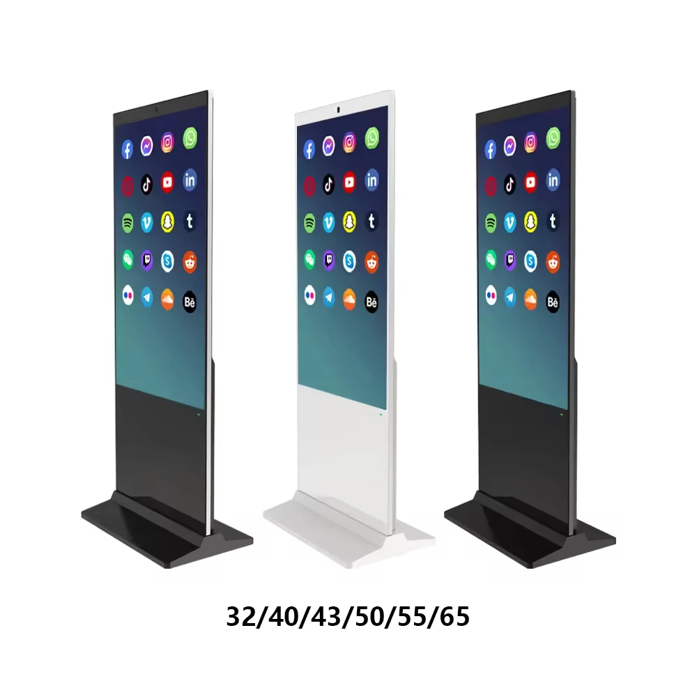 32 43 49 55 65 75 85 Inch Touch Screen LCD Floor Standing Totem Display Signage Advertising Kiosk for Shopping Mall