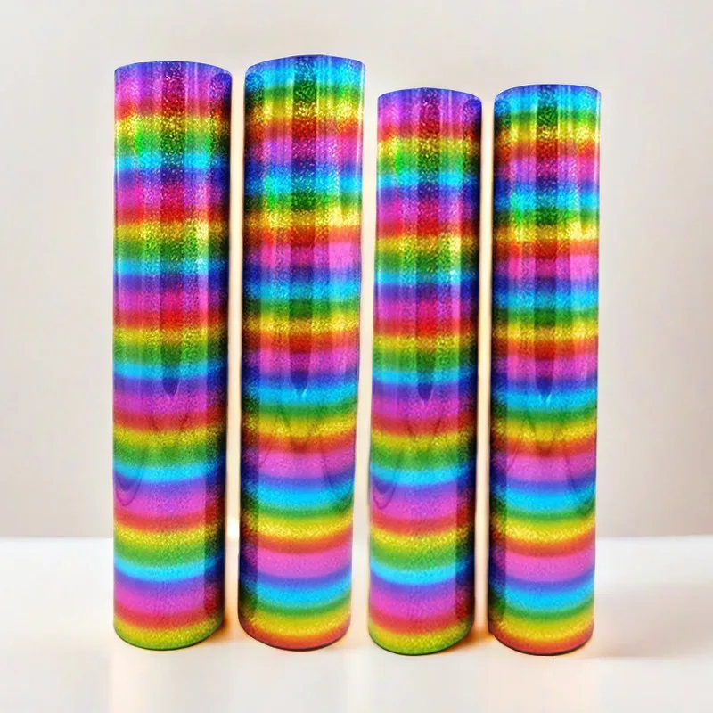 Reusable Iron On Textile Roll Textil Textiles Rolls Light Gold Printing Film T Shirt Holographic Heat Transfer Vinyl 50M Roll