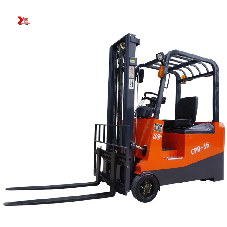 Warehouse Equipment 3 Wheel Electric Forklift 1.5 Ton Narrow Aisle Electric Forklift with Container Mast