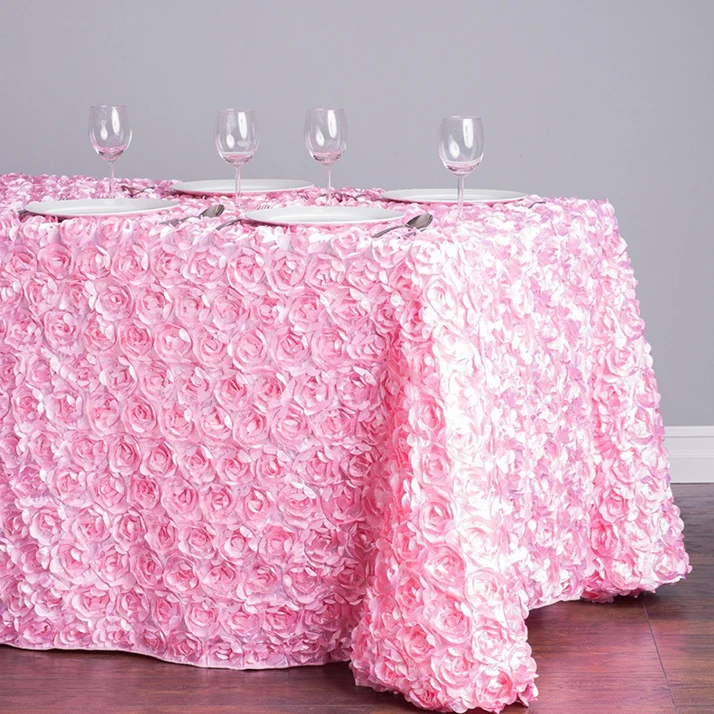 View larger image Add to Compare  Share Event And Party Supplies Fashion Round Rectangle Rossete Satin Damask Silver Tablecloth