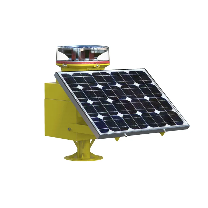 Fixed Red Solar powered Medium Intensity Type C Warning Beacon Light