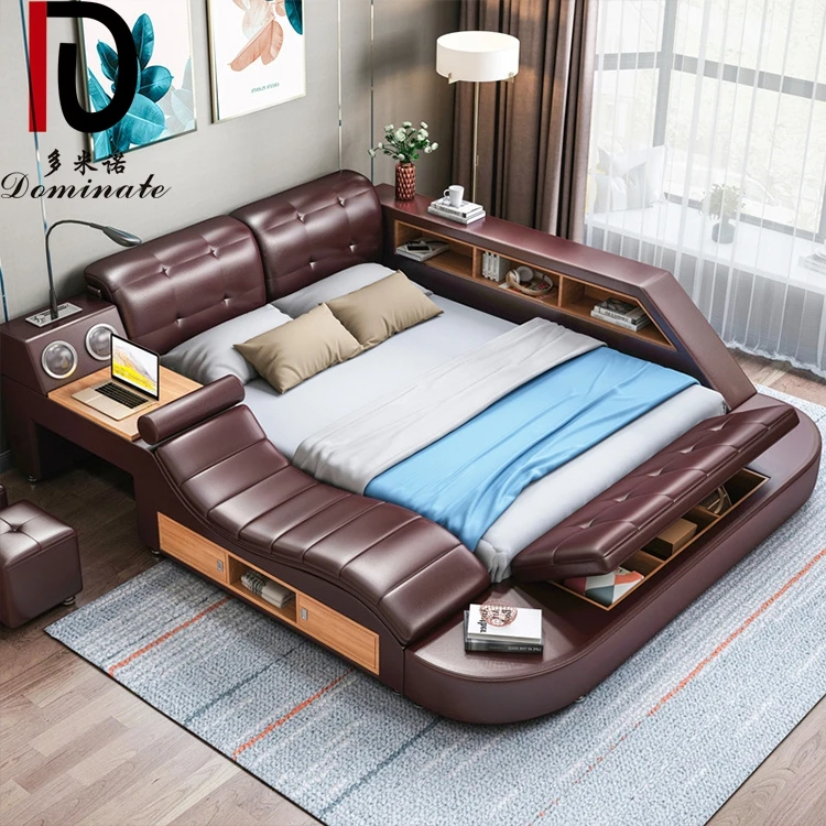 
Modern Bed with Storage Massage Functions Multifunctional With Storage Home Bedroom 