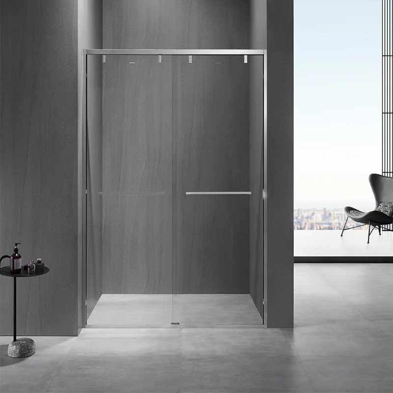 Modern design square corner shower cabins frameless hinge bathroom acrylic shower door