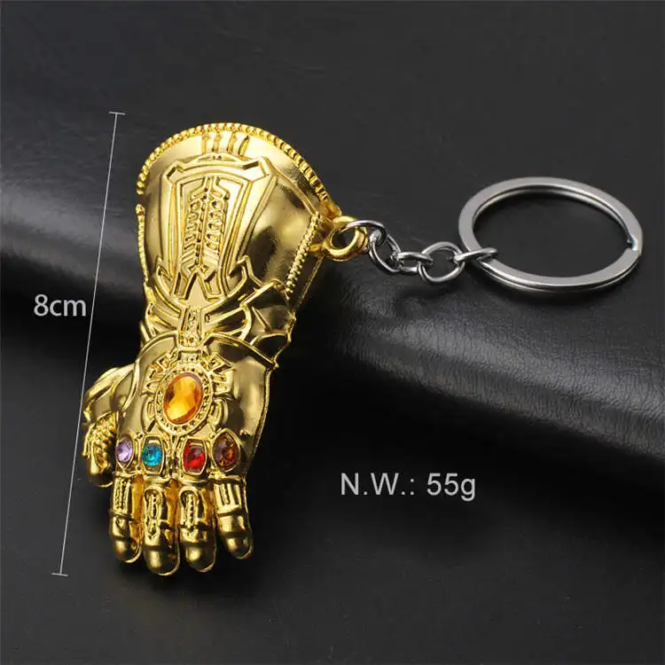 
Thanos Infinity Gauntlet Iron Mann Thor Hammer Avengerss Marvell Gift Keychain 